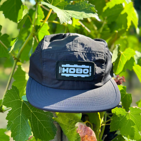 Hobo Vented 5 Panel Hat - Black Patch – Hobo Wine Company